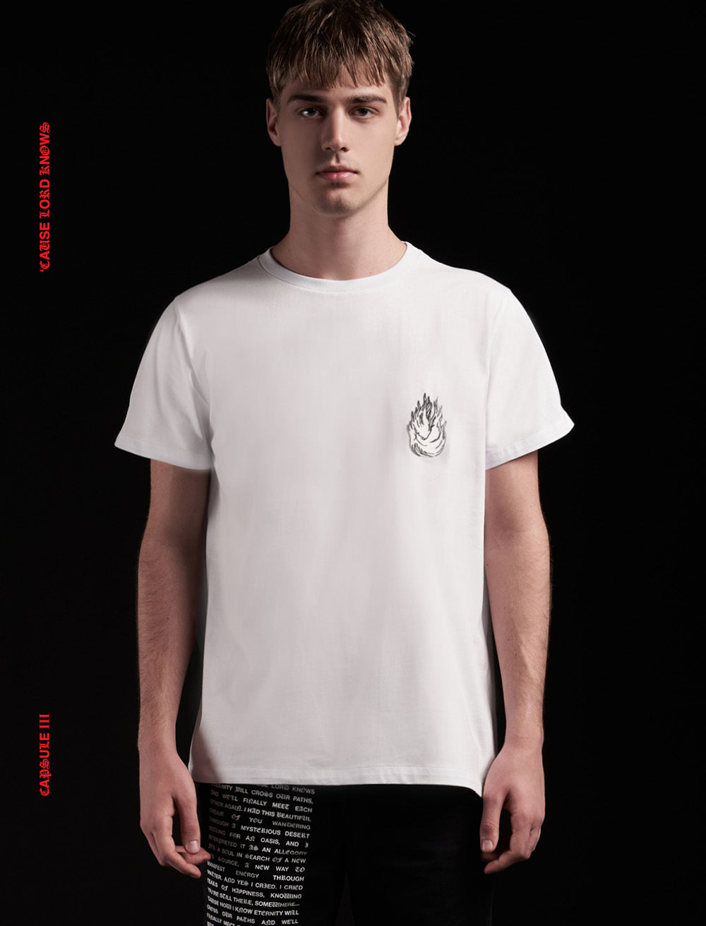 FIRE PATCH T_SHIRT [WHITE]