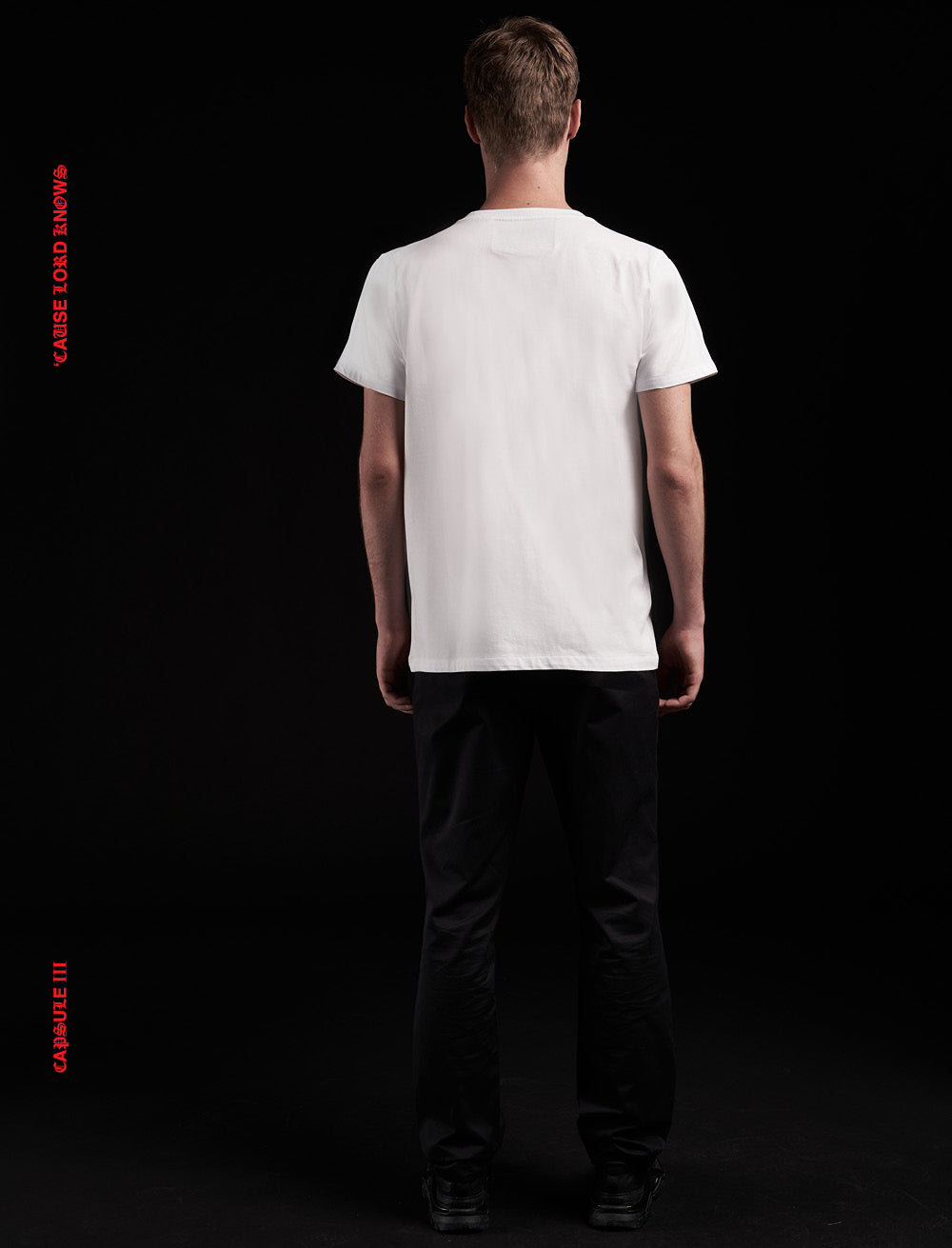 DEATH PATCH T_SHIRT [WHITE] // RIPPED COLLAR