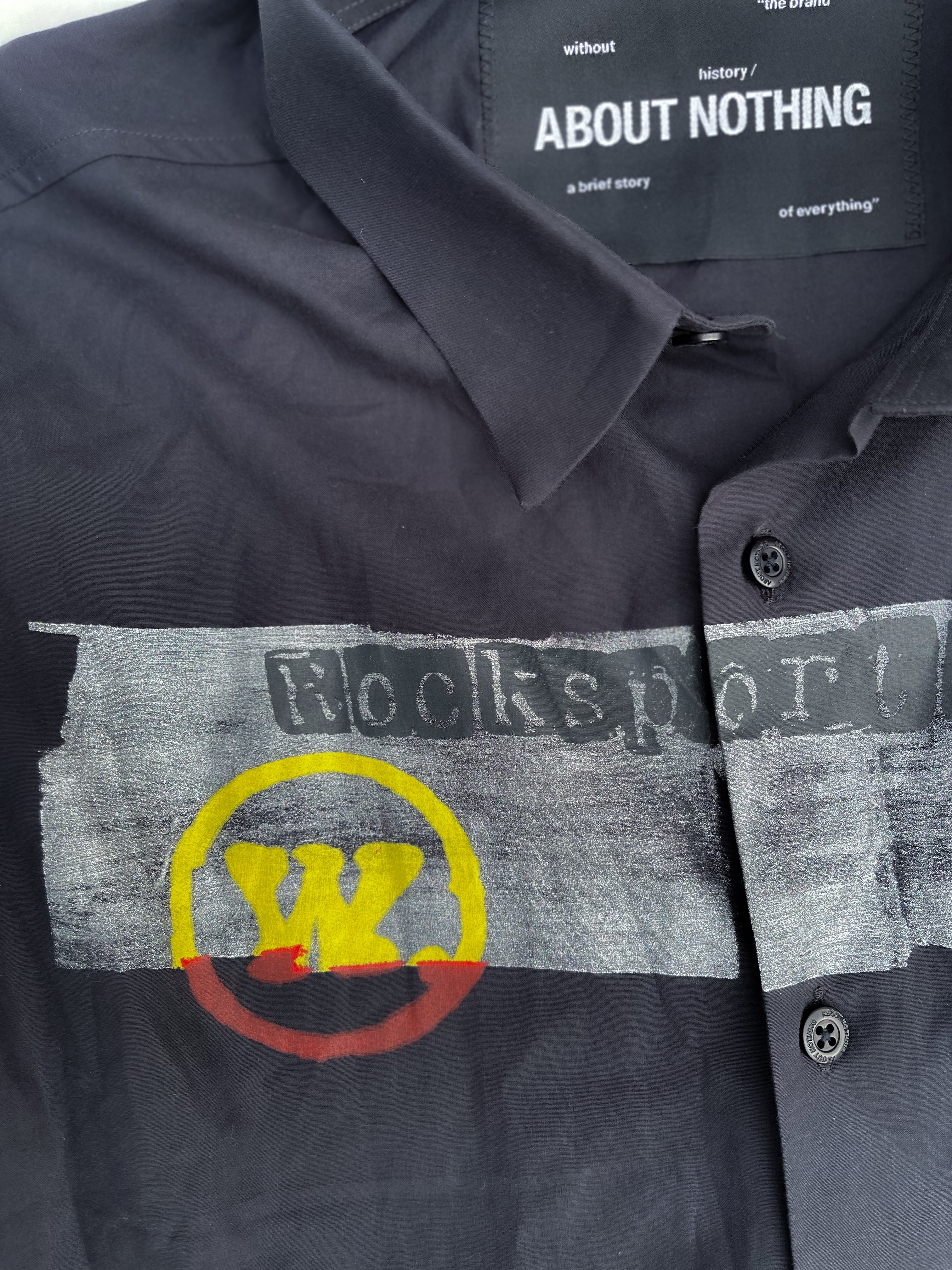 WORLDXIT x ABOUT NOTHING // 1 OF 1 ROCKSPORT SHIRT D.02 [LARGE]